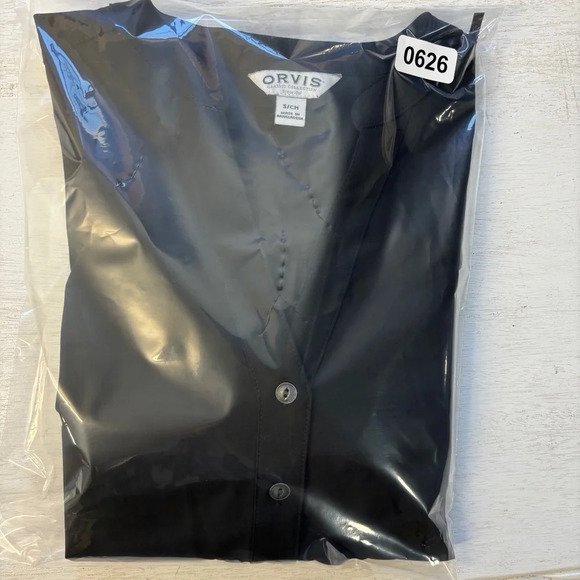 Orvis Pack & Go Travel Dress Black Roll Tab Sleeve Mini Tie Waist Wrinkle Resist - Picture 12 of 12